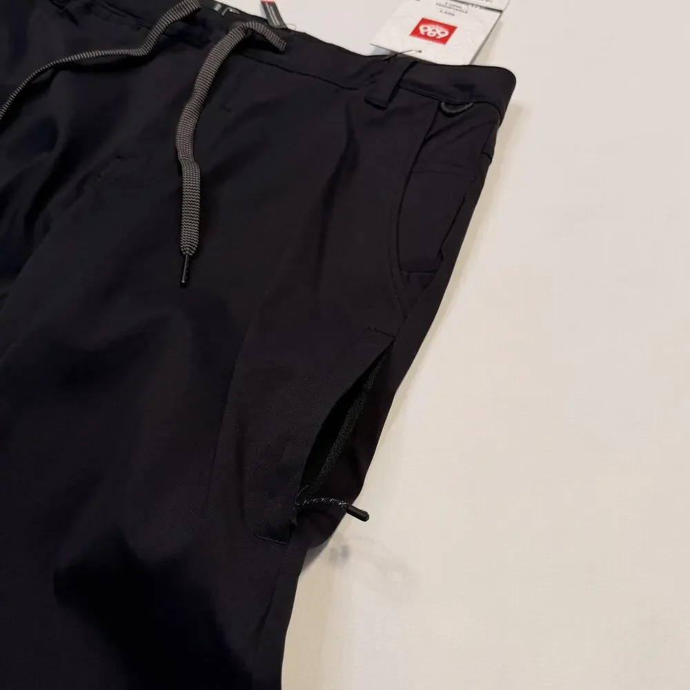686 Pants Mens 32x32 Black Everywhere Eco Slim Fit Water Resistant Stretch Chino